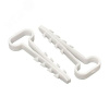 Дюбель-хомут 12-6 для плоского кабеля белый (нейлон) (100 шт)