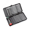 Отвертка c регулировкой крутящего момента Серия Nm 0,6-1,5 с набором насадок 12 шт в кейсе plus/minu
