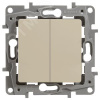 Etika Слоновая кость Выключатель 2-х клавишный, 10А, винтовые клеммы | 672302 | Legrand