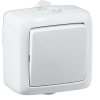 Выключатель одноклавишный наружный белый IP44 10А