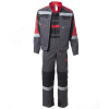 Костюм ФОРМУЛА с СОП летний куртка ткань, полукомбинезон, темно-серый с красной и черной отделкой 52