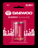 Элемент питания 6F22 9V DAEWOO солевая Energy Alkaline блистер, 1 шт.