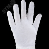 Белые трикотажные перчатки J-Touch, хлопок, размер 08/M (12пар)