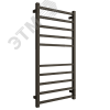 Полотенцесушитель электрический из квадратного профиля L plaza neo 100/50 с диммером цвет чёрный мат