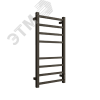 Полотенцесушитель электрический из квадратного профиля L plaza neo 80/40 с диммером цвет чёрный мато