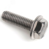 Болт с шестигранной головкой с фланцем с зазубринами ДИН 6921 А2 M 10X80