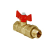Кран шаровой N/P для ВОДЫ 1/2"" ВР/НР ручка-бабочка, американка, латунный VALFEX 11Б27фт1М (80/20)