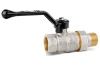 Кран шаровой со сгоном (американка) рычаг ВН/НАР ДУ 15 (1/2')
