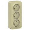 Blanca Бежевый О/У с изолирующей пластиной Розетка 3-ая без з/к без шторок 16А, 250В | BLNRA000317 |