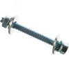 Шпилька DIN976 М8х100 с  гайками DIN934 шайбами DIN 9021 шайбами DIN127, цинк (2 шт.)
