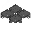 Углы цоколя универсальные для шкафа, комплект 4 шт., цвет черный, высота 100 мм