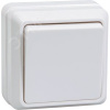 ОКТАВА Выключатель одноклавишный наружный белый