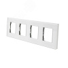 Рамка стеклянная 4 поста белая (299х86мм)