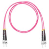 Шнур оптический коммутационный (патч-корд), ST-ST, дуплекс (duplex) OM4, нг(А)-HF, маджента, 20 м