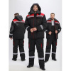 Костюм зимний Титан-Ультра CH (тк.Смесовая,240) п/к, черный/красный 68-70/170-176