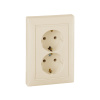 Розетка двойная Valena, 2К+З, немецкий стандарт, слоновая кость