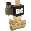 Клапан электромагнитный соленоидный 1/4' СК-11-08 двухходовой, нормально закрытый НЗ, 220В латунь.  