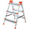 Лестница-стремянка стальная двусторонняя, 3 ступени, Н=67.5 см, вес 4.0 кг