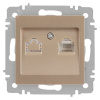 Розетка Intro Accent 6-303-04 информационная RJ45, IP20, СУ, шампань