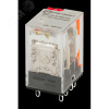 Промежуточное реле, 2 перекидных контакта 12А ( 380В AC) блокируемая кнопка проверки, светодиод