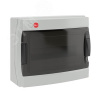 Щиток настенный с дверцей 12 мод.,IP65, серый, с клеммным блоком 63А