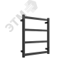 Полотенцесушитель электрический из квадратного профиля J plaza neo 60/50 с диммером цвет чёрный мато
