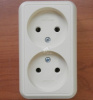 ПРИМА О/У РОЗЕТКА 2-я без зазем. без штор.ИЗ.ПЛ.16А250В. СЛ.КОСТЬ.розн.уп.Россия