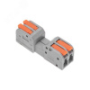 Клемма СМК 222-422R проходная разъемная 2 полюса серая 0,2-2,5/4мм2, 5 шт.