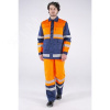 Костюм Дорожник (ткань Смесовая,210) полукомбинезон, оранжевый темно-синий, 52-54 182-188