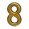 Цифра дверная на двусторонней клеевой основе. АЛЛЮР БОЛЬШАЯ пластик 8 золото