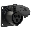 PCE Розетка встраиваемая 16А 230В 1P+N+E IP44, IP44 черная