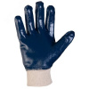 Защитные перчатки, 3/4 нитрил. покр., хлопк. подкладка, вяз. манжета, синие, размер L (12пар)