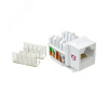 Вставка Keystone Jack RJ-45, 90 градусов, категория 5e, неэкранированная, заделка тип 110, цвет белы