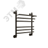 Полотенцесушитель водяной F Primo 60/50 с крепежом, фитингами и отражателями цвет чёрный матовый