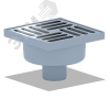 Трап вертикальный выпуск 50 нержавеющая решетка 15х15см