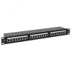 Патч-панель TERACOM CS 19'' Cat.6 1U полный экран STP 24 порта RJ-45 Dual IDC с органайзером