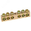 Шина NO-122-13 PEN земля-ноль 6х9мм 6/1 латунная с креплениями по центру