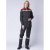 Костюм женский Весна-2 СОП NEW (ткань Смесовая,210) полукомбинезон, темно-серый красный, 56-58 170-1