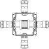 Взрывозащищенная клеммная коробка из алюминия TBE-A-12 -(6xCBC.2) -1x6018ANP22BKM2SB(A) - 1x6018ANP2
