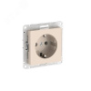 ATLASDESIGN РОЗЕТКА с заземлением, 16А, быстрозажимные клеммы, БЕЖЕВЫЙ
