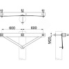 Траверса одноцепная концевая 35 кВ, A=600