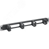 Органайзер кабельный 19 дюйм 1U 4 кольца черный