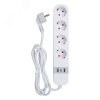 Умный сетевой фильтр Wi-Fi 1.8м ПВС 3х1,5 4 гнезда, с заземлением, 2USB Type-C  5В, 3A 16А  До 3680В