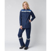 Костюм женский Весна-1 СОП CH (тк.Смесовая,210) брюки, т.синий/васильковый, р. 44-46/170-176