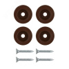 Накладка для мебельных ножек D25мм H7мм пластиковая коричневая (4 шт.)