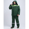 Костюм зимний Труженик-Ультра СОП (тк.Смесовая,210) брюки, т.зеленый/лимонный, р. 52-54/158-164