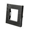 Рамка алюминиевая 1 пост черная (86х86мм)