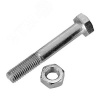 Болт DIN931 М10х150 5.8 с гайкой DIN934 М10 6 оцинкованные (5 компл)