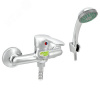 Смеситель для душа одноручный с металлическим шлангом, хром. лейкой и кронштейном, JGN0610