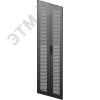 Дверь перфор. двустворч. 800мм шкафа 18U чер. LINEA N